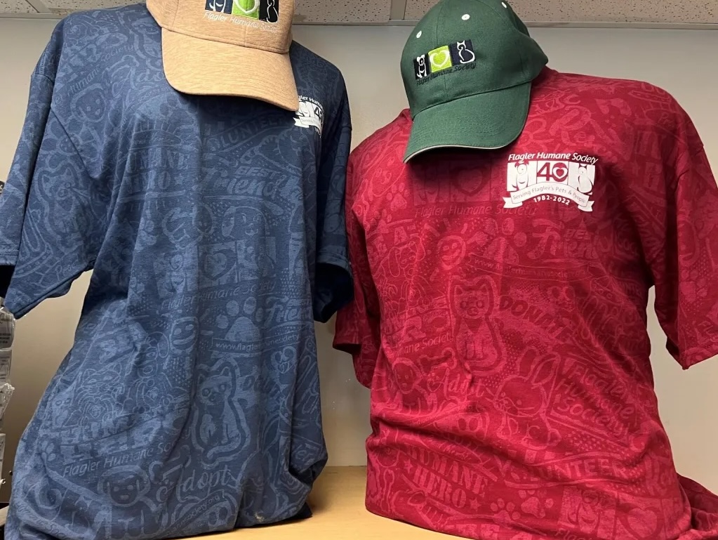 image of t-shirts with flagler humane society logo